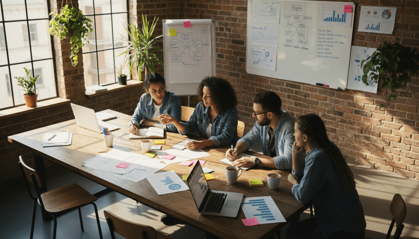 Process implementation workshop with startup team